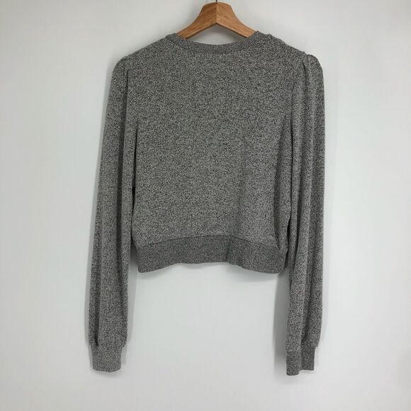 Out From Under Whitney Cropped Cozy Fleece Sweatshirt Gray - Picture 7 of 9